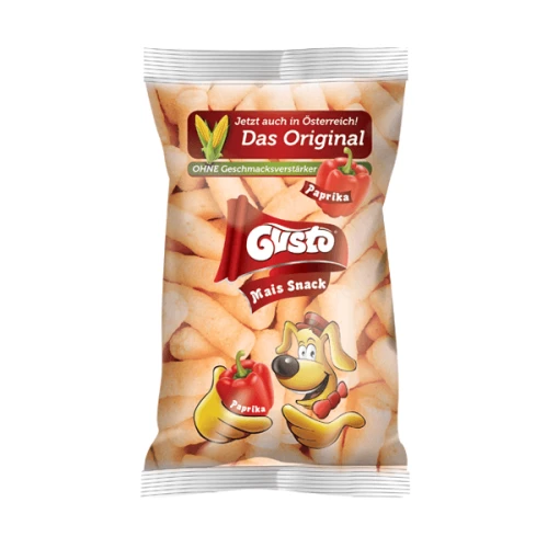 CHRUPKI KUKURYDZIANE NATURALNE O SMAKU PAPRYKOWYM 100 g - GUSTO PUFULETI