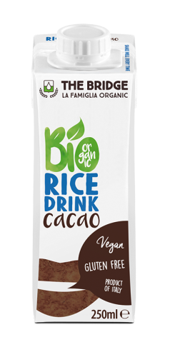 NAPÓJ RYŻOWY O SMAKU CZEKOLADOWYM BEZGLUTENOWY BIO 250 ml - THE BRIDGE