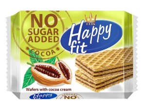 WAFLE KAKAOWE BEZ DODATKU CUKRÓW 95 g - HAPPY FIT