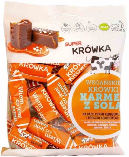 KRÓWKI O SMAKU KARMELU Z SOLĄ BEZMLECZNE BEZGLUTENOWE BIO 150 g - ME GUSTO (SUPER KRÓWKA)