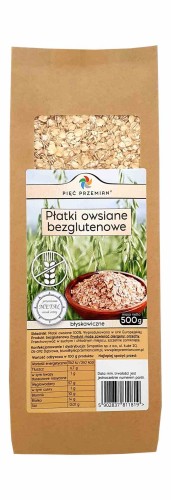 PŁATKI OWSIANE BŁYSKAWICZNE BEZGLUTENOWE 500 g - PIĘĆ PRZEMIAN
