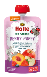Mus w tubce jabłko - brzoskwinia - owoce leśne bez dodatku cukrów od 8 miesiąca demeter bio 100 g - Holle