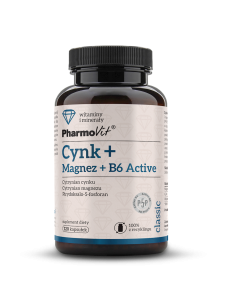CYNK + MAGNEZ + WITAMINA B6 ACTIVE 120 KAPSUŁEK 83,38 g - PHARMOVIT (CLASSIC)