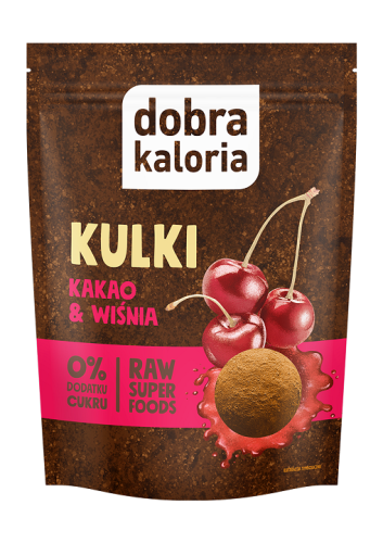 KULKI DAKTYLOWE KAKAO &amp; WIŚNIA 0% DODATKU CUKRU 58 g - DOBRA KALORIA