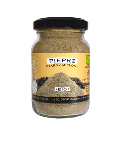 PIEPRZ CZARNY MIELONY BEZGLUTENOWY BIO 100 g - PIĘĆ PRZEMIAN