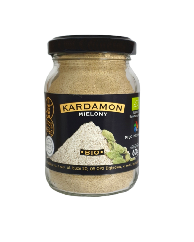 KARDAMON MIELONY BEZGLUTENOWY BIO 60 g - PIĘĆ PRZEMIAN