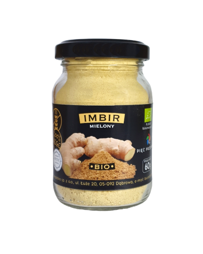 IMBIR MIELONY BEZGLUTENOWY BIO 60 g - PIĘĆ PRZEMIAN