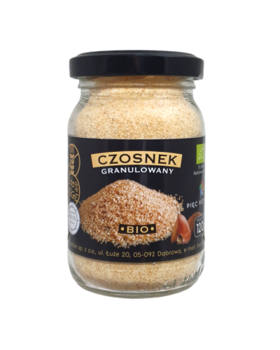CZOSNEK GRANULOWANY BEZGLUTENOWY BIO 120 g - PIĘĆ PRZEMIAN