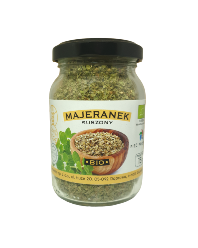 MAJERANEK SUSZONY BEZGLUTENOWY BIO 15 g - PIĘĆ PRZEMIAN