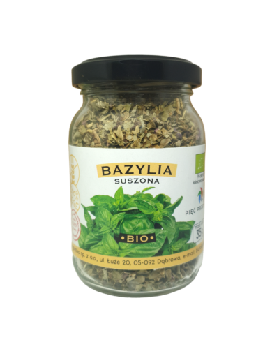 BAZYLIA SUSZONA BEZGLUTENOWA BIO 35 g - PIĘĆ PRZEMIAN