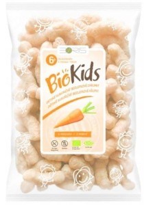 CHRUPKI KUKURYDZIANE Z MARCHWIĄ BEZGLUTENOWE BIO 55 g - BIO KIDS