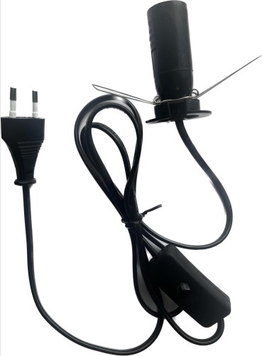 CZARNY KABEL DO LAMPY SOLNEJ (PRZEWÓD ELEKTRYCZNY DO LAMPY SOLNEJ) 230V - BIO PREMIUM FOOD