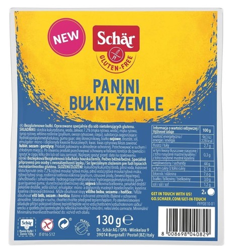 BUŁKI BEZGLUTENOWE 130 g - SCHAR