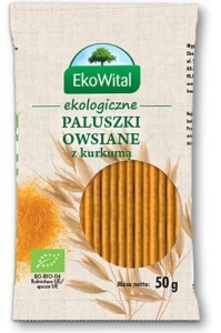 PALUSZKI OWSIANE PEŁNOZIARNISTE Z KURKUMĄ BIO 50 g - EKO WITAL