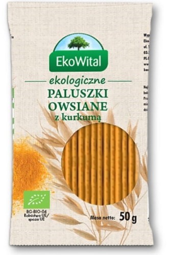 PALUSZKI OWSIANE PEŁNOZIARNISTE Z KURKUMĄ BIO 50 g - EKO WITAL