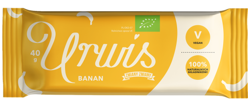 BATON BAKALIOWY Z BANANAMI "URWIS" BEZGLUTENOWY BIO 40 g - ZMIANY ZMIANY
